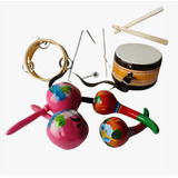 Kit 5 Instrumentos Musicales Percutivos Juguete Infantiles