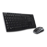 Kit Teclado E Mouse Sem Fio Logitech Mk270 - Preto