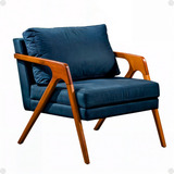Cadeira De Recepção Poltrona Madeira Maciça Design Elegante