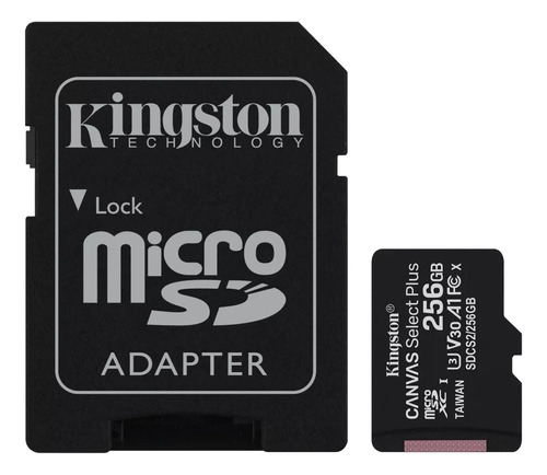 Tarjeta De Memoria Kingston Sdxc256gb Canvas Select Plus