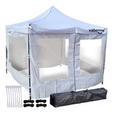 Gazebo 3x3 Puerta Plegable Impermeable Bolso Estacas Sogas Color Blanco