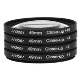 Andoer 49mm Macro Close-up Filtro Set +1 +2 +4 +10 Com