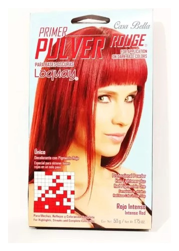 Polvo Decolorante Cabello Pigmento Color Rojo Borgoña Cobriz