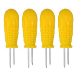 Juego De  4 Tenedores De Elote Pinchos Para Botanas 