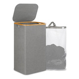 Cesto De Ropa Laundry Hamper U7110l Con Asa Y Tapa, Col