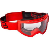 Óculos Fox Mx Main Stray  Goggle Transparente  Vermelho
