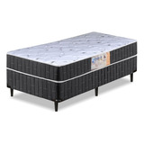 Cama Box Solteiro Conjugado Granada Umaflex Preto / Branco Cor Preto / Branco Floral