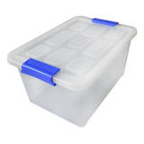 Caja Organizadora De Plastico Transparente 12.5 L Con Tapa