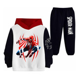 Sudadera De Niño Incluye 2pz Sudadera/pans Mod8 Spiderman