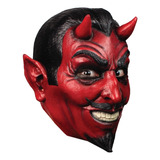 Máscara De Diablo Clasico Para Halloween Demonio Ghoulish Color Rojo