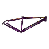 Quadro De Alumínio Marca Fib Roxo C/ Cinza P/ Aro 26