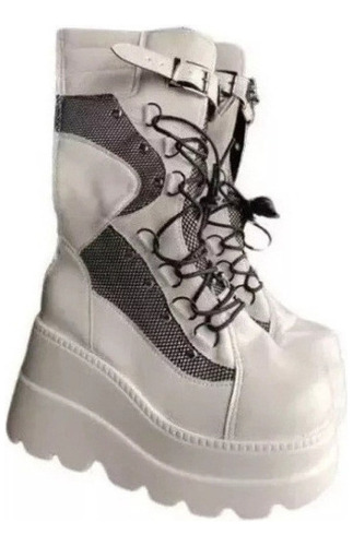 Botas Plataforma Goticas Driver Boots Con Tachuelas Punk Mod