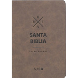 Biblia Nvi Compacta Letra Grande Simil Piel Marron