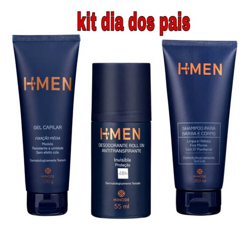 Kit Dia Dos Pais, Shampoo Barba. Gel Capilar. Desodorante.