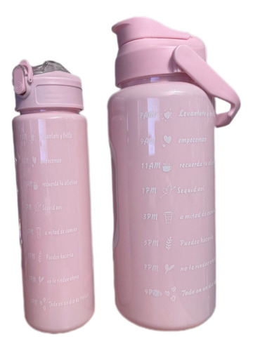 2 Botellas Para Agua Duo Motivaciónal 