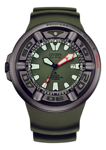 Reloj Citizen Bj805717x Hombre Promaster Eco Drive Color De La Malla Verde Color Del Bisel Negro Color Del Fondo Verde