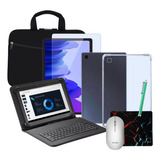 Capa C/ Teclado + Mouse Bluetooth P/ Tablet Galaxy Tab A7
