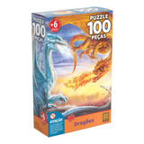 Puzzle 100 Peças Dragões Grow