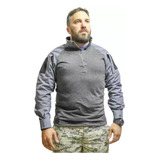 Remera De Combate Bajo Chaleco Seawolf Tactical Gris