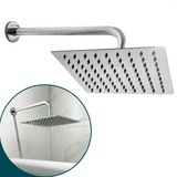 Ducha Inox Parede Quadrada 30x30 Chuveirão Piscina Externo