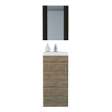 Combo 20 My Bath Espejo + Mueble Lavamanos - Wengue / Miel