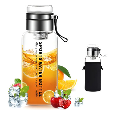 Botella De Agua De Vidrio 1l Con Funda | Envío gratis