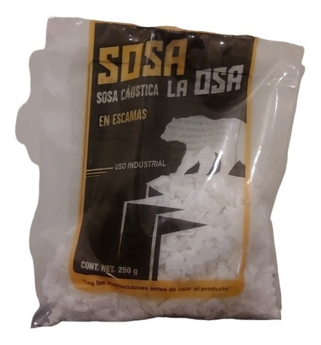 Sosa Caustica En Escamas Hidróxido De Sodio Bolsa 250 Gramos