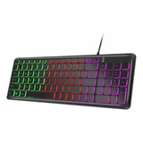 Teclado Para Computador Ultra Slim Rgb Usb Español Ñ