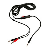 Cable Auxiliar 1 A 2 Con Microfono Diadema 3.5mm Trs