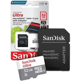 Cartão Micro Sd 32gb Ultra Classe 10 Sandisk 100mb/s