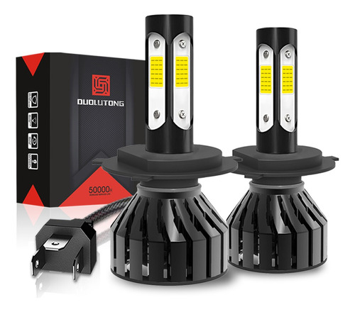 Kit Focos Led 4 Lados H4 9007 H13 9004 16000lm Focos Auto