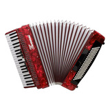 Acordeon Todeskini 120 Baixos Vermelho Novo /pronta Entrega