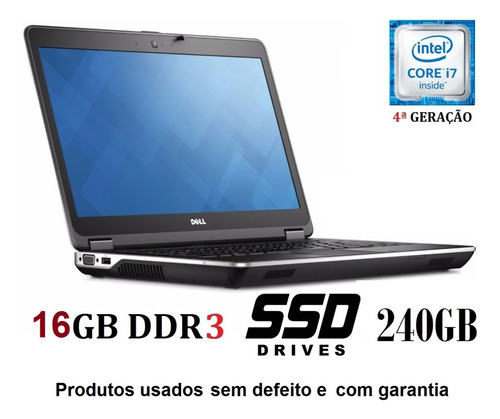 Notebook Dell I7 16gb Ssd  Com Garantia E N.f 