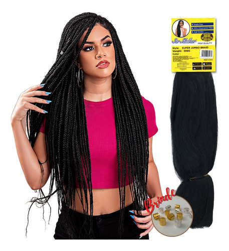 Jumbo Para Tranças  Box Braid Ser Mulher - Cores Clássicas