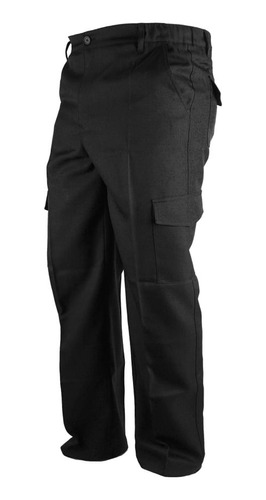 Pantalon Tactico Cargo Elastizado Negro Tactico Uniforme