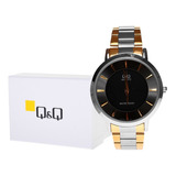 Reloj Q&q Mujer Casual Plata Q944j402y Color Del Fondo Negro