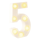 Letras Y Números 3d Luces Foco Lampara Decorativa Abecedario Color 5