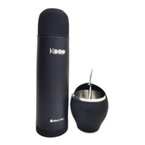 Set Mate Bombilla + Termo Bala Keep   Para Mate Café Té