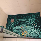 Adesivo Para Piso De Banheiro, Laminado Águas Verdes 82x76
