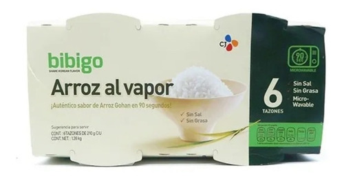 Arroz Al Vapor En 90 Segundos Bibigo Autentico Sabor Coreano