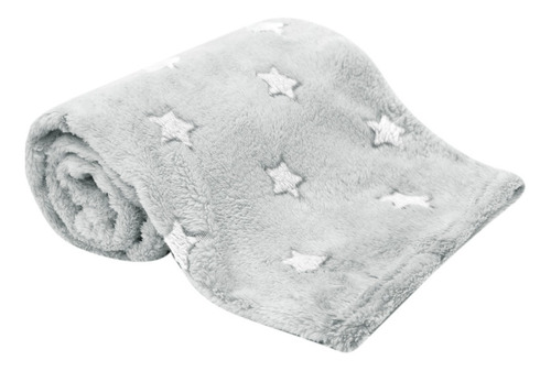 Mantinha Buba Bebe Poliéster Estrelinha 88x77 Cm 14483 Cinza