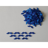 100 Apliques Bigode Azul 3,5cm No Eva Glíter ( Sem Adesivo )