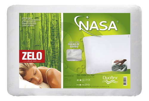 Travesseiro Nasa Original Duoflex Viscoelástico 0.42x0.62cm