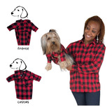 Tal Mãe Pai Tal Pet Roupa Par Cachorro Camisa Xadrez Flanela