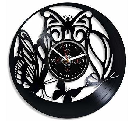 Reloj De Pared Kovides Con Diseño De Mariposa De 12.0 En, He