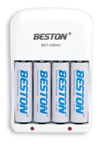 Pila Bateria Recargable Aa 1500mah + Cargador Beston