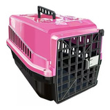 Caixa Transporte P/ Animal De Porte Pequeno Gatos Cães Rosa