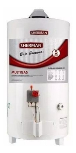 Termotanque A Gas Sherman Tpgp050 Multigas 50lts 4000 Kcal/h