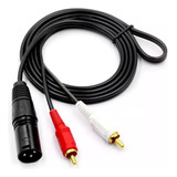 Cable De Audio 2 Rca Macho A 1 Canon Xlr Macho 2 Mts Pro