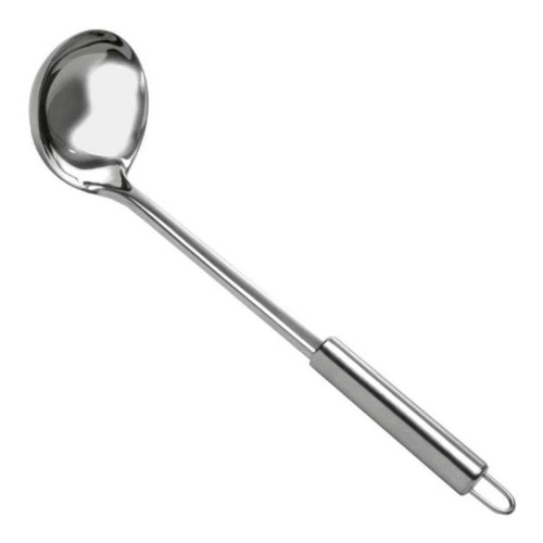 Concha Inox Para Feijão Molhos Caldos Sopas Cozinha 30cm Cor Prateado